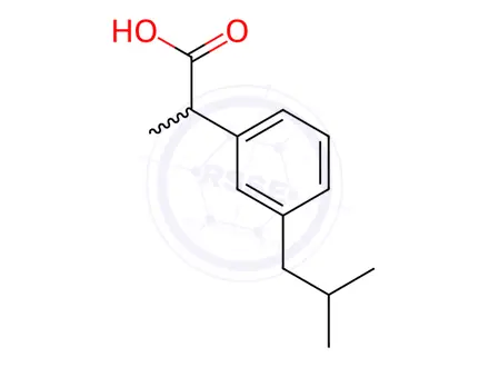 Chemical structure of Ibuprofen EP Impurity A