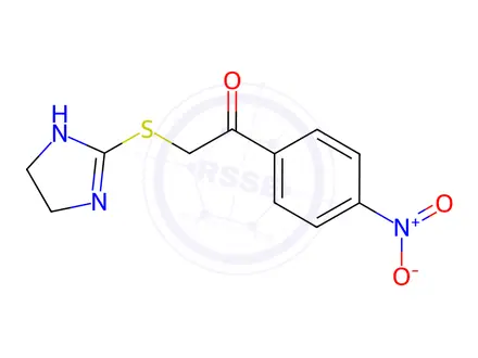 Chemical structure of 2-(p-Nitrophenacylthio)-2-imidazoline