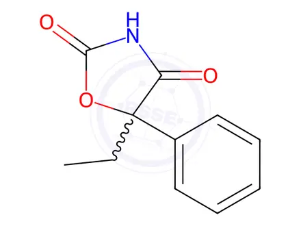 Chemical structure of 5-Ethyl-5-phenyloxazolidine-2,4-dione