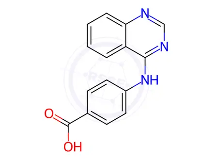 Chemical structure of 4-(QUINAZOLIN-4-YLAMINO)-BENZOIC ACID