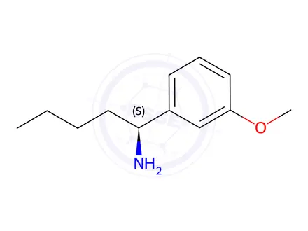 Chemical structure of (S)-1-(3-methoxyphenyl)pentan-1-amine