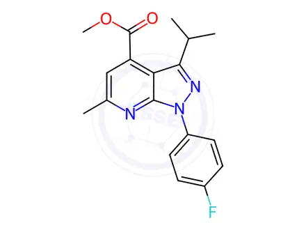 Chemical structure of Methyl 1-(4-fluorophenyl)-3-isopropyl-6-methyl-1h-pyrazolo[3,4-b]pyridine-4-carboxylate