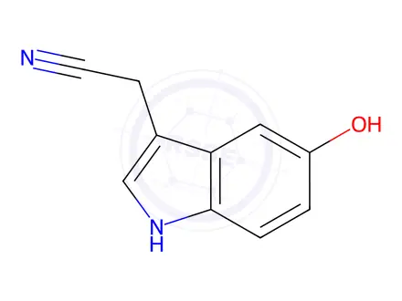 Chemical structure of 2-(5-Hydroxy-1H-indol-3-yl)acetonitrile