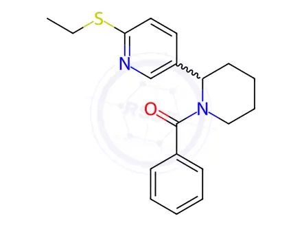 Chemical structure of (2-(6-(Ethylthio)pyridin-3-yl)piperidin-1-yl)(phenyl)methanone