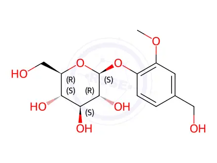 Chemical structure of Vanilloloside Solution in Methanol/Water