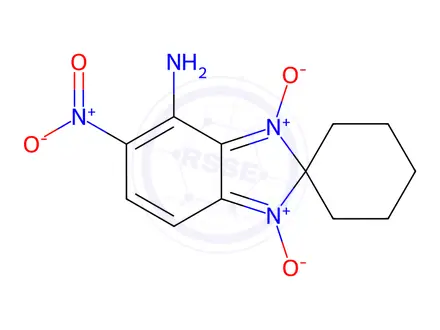 Chemical structure of 5-NITROSPIRO[BENZIMIDAZOLE-2,1'-CYCLOHEXAN]-4-AMINE 1,3-DIOXIDE