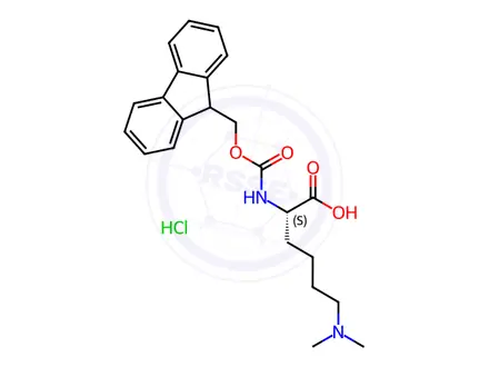 Chemical structure of (S)-N-Fmoc-N6,N6-dimethyl-L-lysine Hydrochloride