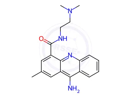 Chemical structure of 9-Amino-N-(2-(dimethylamino)ethyl)-2-methyl-4-acridinecarboxamide dihy drochloride
