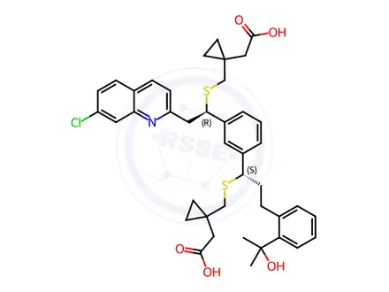 Chemical structure of Montelukast sodium impurity D