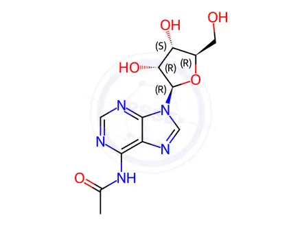 Chemical structure of N-Acetyladenosine