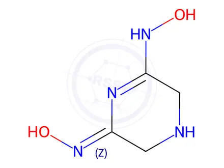 Chemical structure of 2,6-Piperazinedione dioxime
