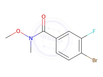 Chemical structure of 4-Bromo-3-fluoro-N-methoxy-N-methyl-benzamide