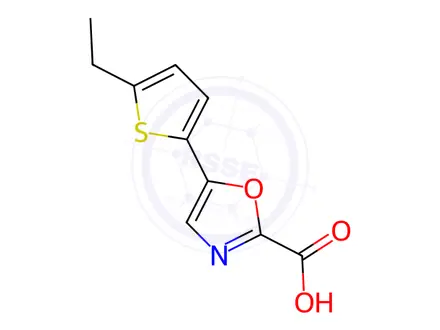 Chemical structure of 5-(5-Ethylthiophen-2-yl)oxazole-2-carboxylic acid