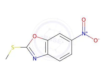 Chemical structure of 2-(Methylthio)-6-nitrobenzo[d]oxazole