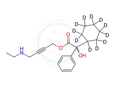Chemical structure of rac Desethyl Oxybutynin-d11 Hydrochloride