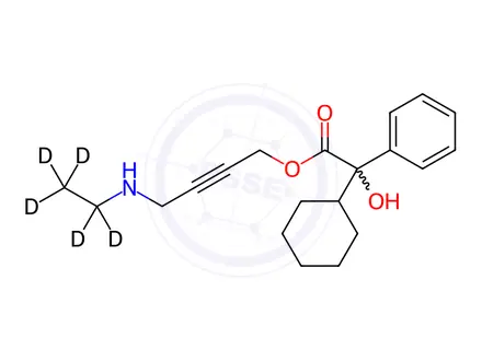 Chemical structure of rac Desethyl Oxybutynin-d5 Hydrochloride