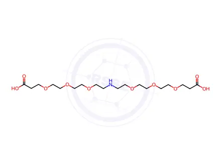 Chemical structure of 4,7,10,16,19,22-Hexaoxa-13-azapentacosanedioic acid
