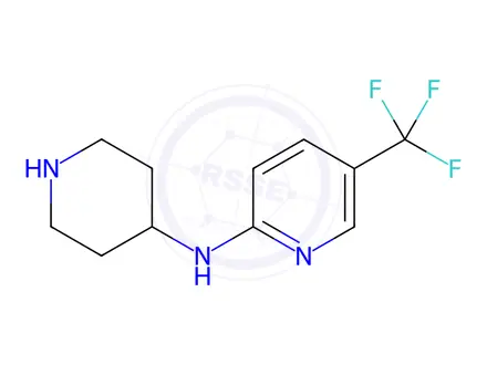 Chemical structure of n-(piperidin-4-yl)-5-(trifluoromethyl)pyridin-2-amine dihydrochloride