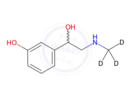 Chemical structure of rac-Phenylephrine-d3 Hydrochloride