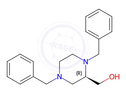 Chemical structure of [(2R)-1,4-dibenzylpiperazin-2-yl]methanol;dihydrochloride