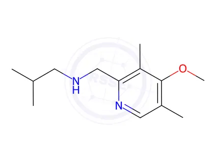 Chemical structure of N-((4-methoxy-3,5-dimethylpyridin-2-yl)methyl)-2-methylpropan-1-amine