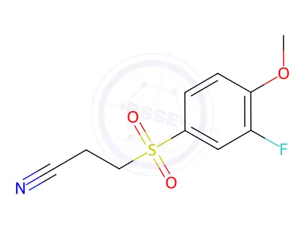 Chemical structure of 3-((3-Fluoro-4-methoxyphenyl)sulfonyl)propanenitrile
