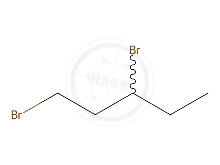 Chemical structure of 1,3-dibromo-pentane