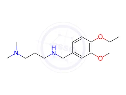 Chemical structure of [3-(dimethylamino)propyl][(4-ethoxy-3-methoxyphenyl)methyl]amine dihydrochloride