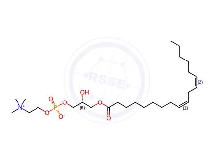 Chemical structure of 1-Linoleoyl-2-Hydroxy-sn-Glycero-3-Phosphatidylcholine