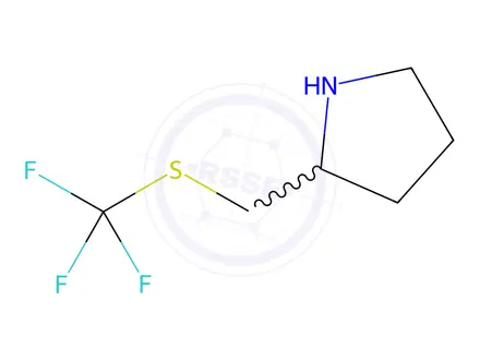 Chemical structure of Pyrrolidine, 2-[[(trifluoromethyl)thio]methyl]-