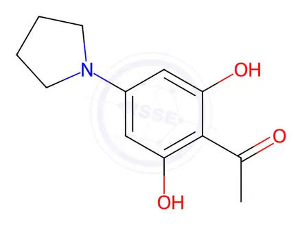 Chemical structure of 1-(2,6-Dihydroxy-4-(pyrrolidin-1-yl)phenyl)ethanone