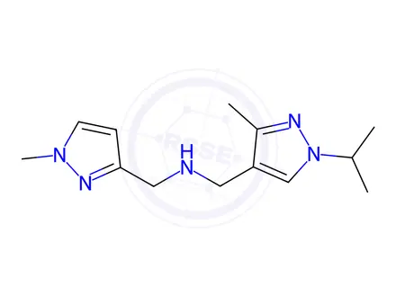 Chemical structure of 1-(1-isopropyl-3-methyl-1H-pyrazol-4-yl)-N-[(1-methyl-1H-pyrazol-3-yl)methyl]methanamine