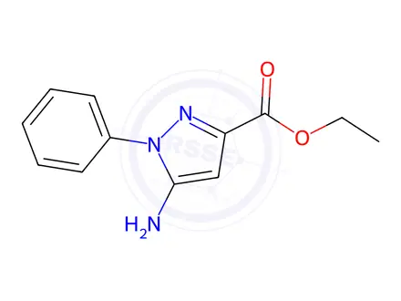 Chemical structure of Ethyl 5-Amino-1-phenyl-1H-pyrazole-3-carboxylate