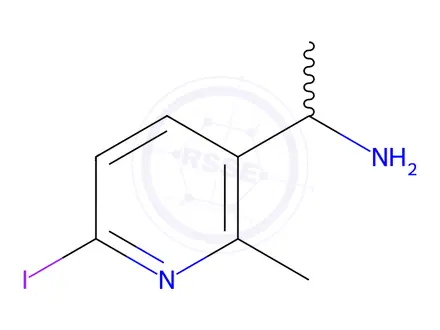 Chemical structure of 1-(6-Iodo-2-methylpyridin-3-yl)ethanamine