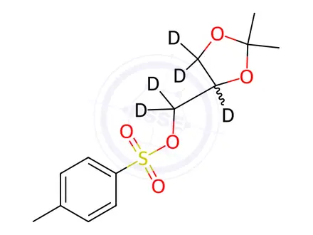 Chemical structure of D,L-Tosylisopropylideneglycerol-d5