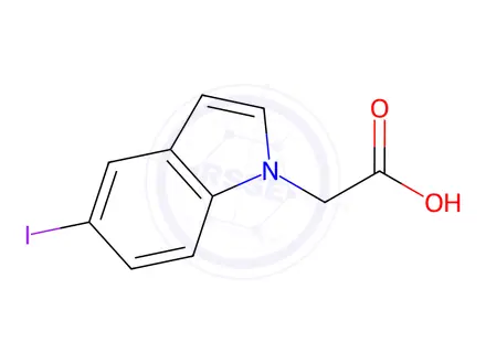 Chemical structure of 2-(5-iodo-1H-indol-1-yl)acetic acid