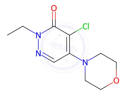 Chemical structure of 4-Chloro-2-ethyl-5-morpholinopyridazin-3(2H)-one