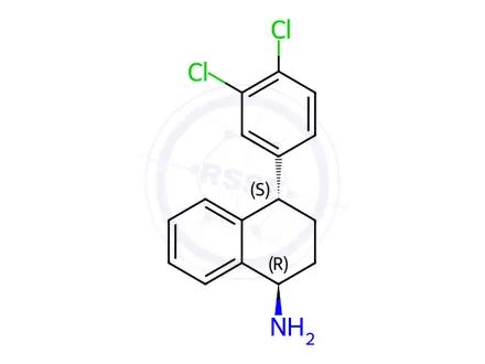 Chemical structure of rac-trans-N-Desmethyl Sertraline Hydrochloride