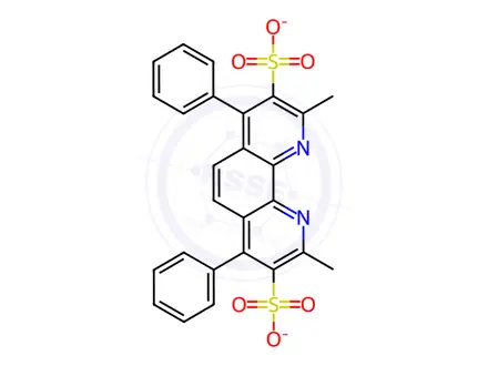 Chemical structure of Bathocuproine disulfonic acid disodium salt hydrate