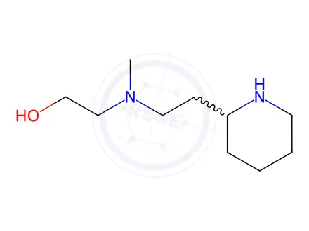 Chemical structure of Ethanol, 2-[methyl[2-(2-piperidinyl)ethyl]amino]-