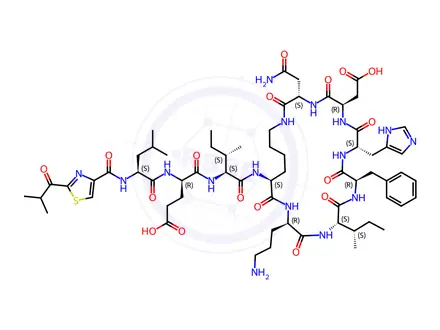 Chemical structure of Bacitracin Impurity 6 (Bacitracin EP Impurity F)