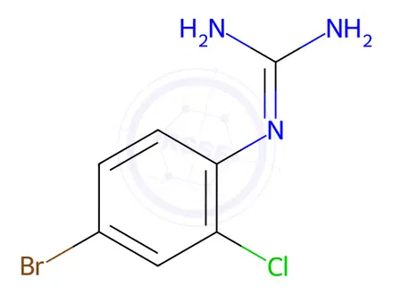 Chemical structure of Guanidine, N-(4-bromo-2-chlorophenyl)-