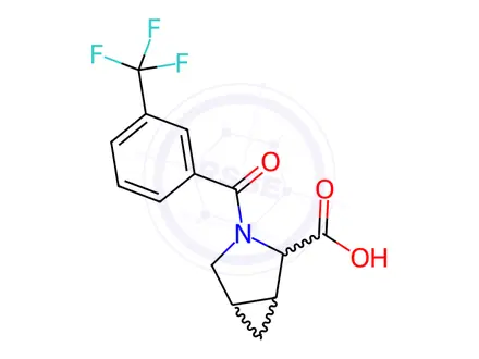 Chemical structure of 3-(3-(trifluoromethyl)benzoyl)-3-azabicyclo[3.1.0]hexane-2-carboxylic acid
