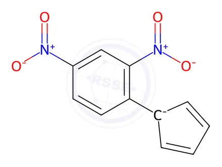 Chemical structure of 2,4-dinitrophenyl ferrocene