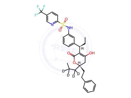 Chemical structure of Tipranavir-d4
