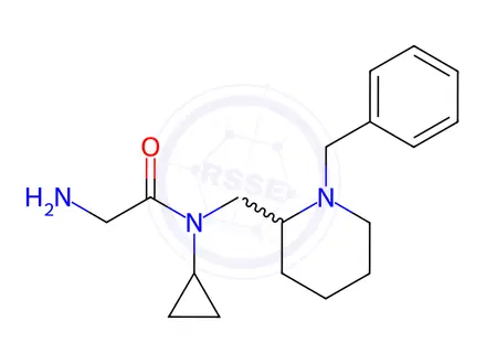 Chemical structure of 2-Amino-N-((1-benzylpiperidin-2-yl)methyl)-N-cyclopropylacetamide