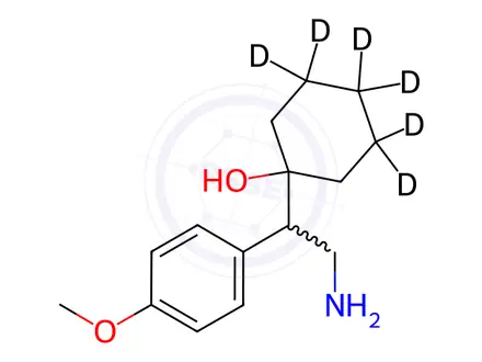 Chemical structure of D,L-N,N-Didesmethyl Venlafaxine-d6