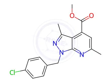 Chemical structure of Methyl 1-(4-chlorobenzyl)-3,6-dimethyl-1h-pyrazolo[3,4-b]pyridine-4-carboxylate