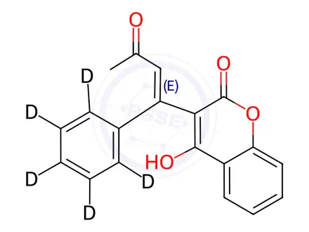 Chemical structure of Dehydro Warfarin-d5
