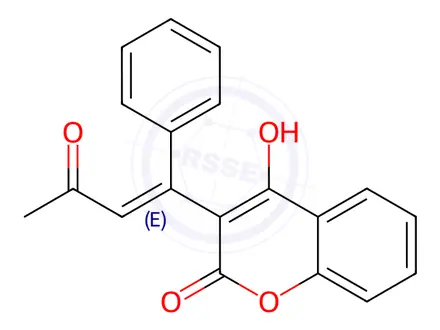 Chemical structure of Warfarin Sodium Impurity 27 (Dehydro Warfarin)